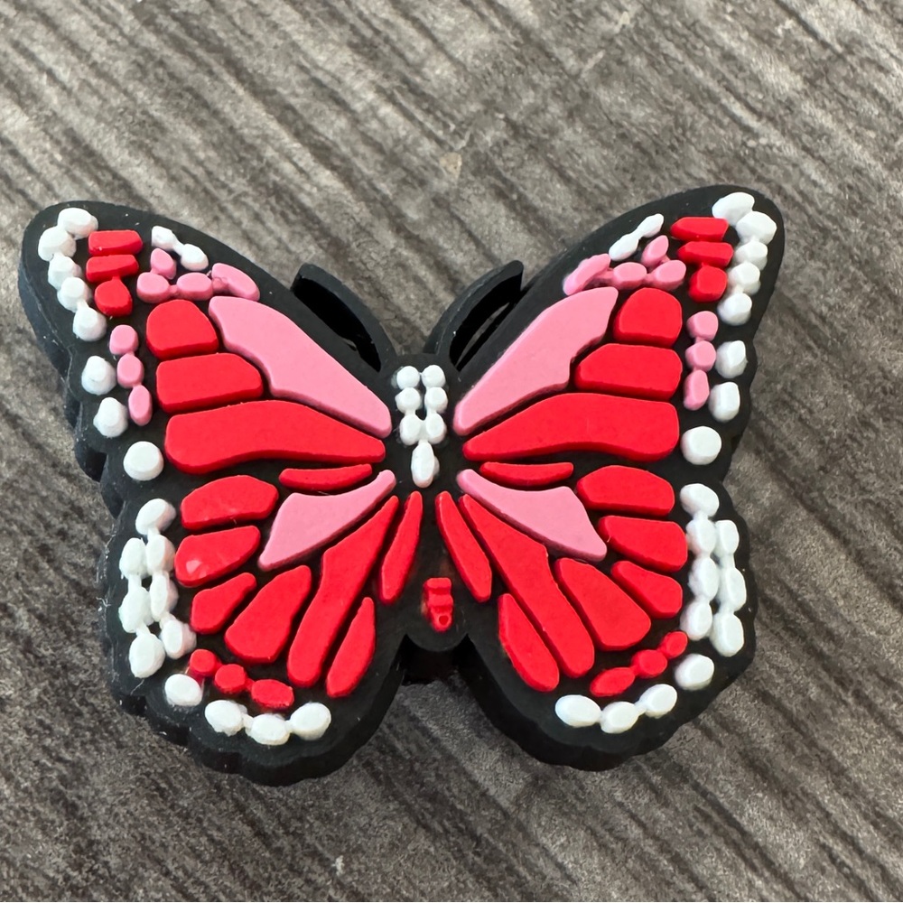 Red Butterfly Shoe Charm 5/$20